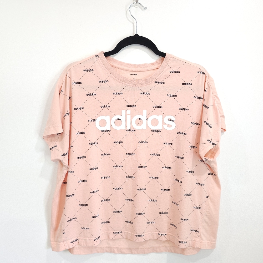 Women's Adidas Linear Bold Diamond Graphic Tee Size L